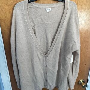 Women's Pilcro Tan Cashmere Cardigan